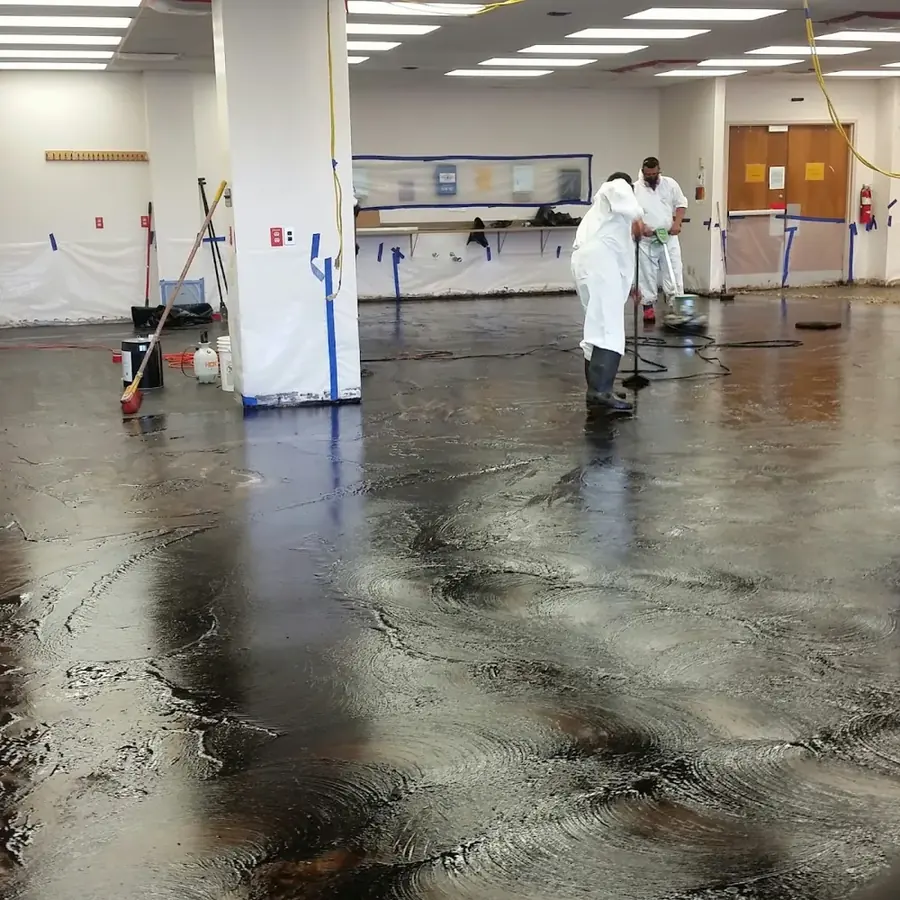 Commercial water damage restoration inside a Dallas business