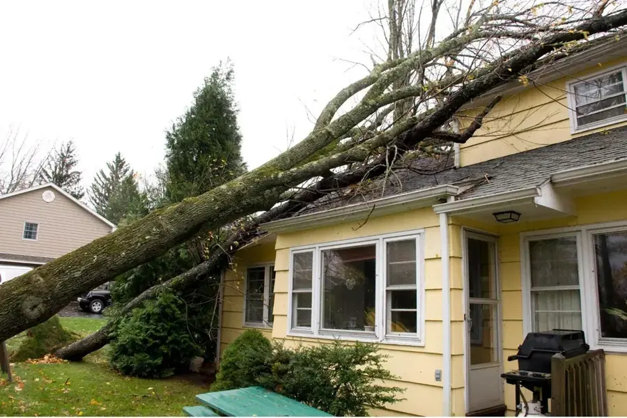 Storm water damage restoration in a Dallas home